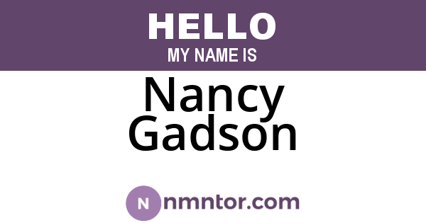 Nancy Gadson