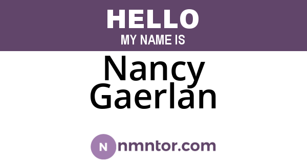 Nancy Gaerlan