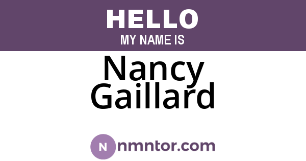 Nancy Gaillard