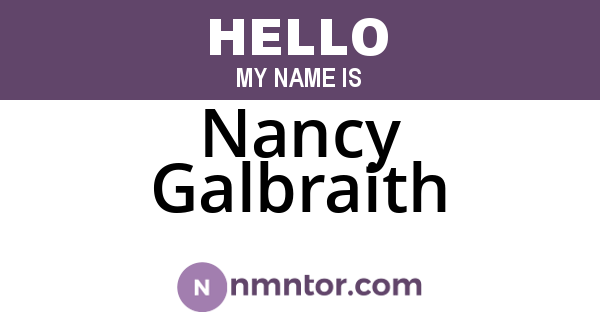 Nancy Galbraith