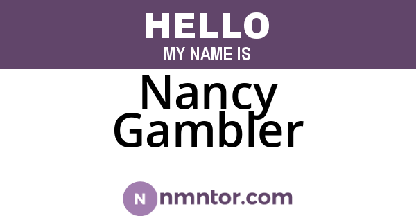 Nancy Gambler