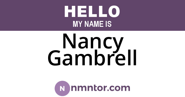 Nancy Gambrell