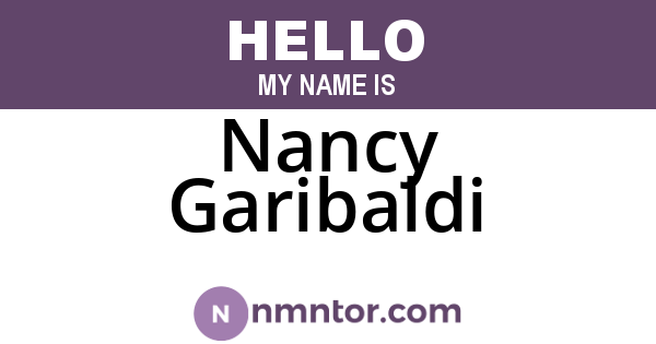 Nancy Garibaldi