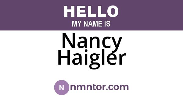 Nancy Haigler