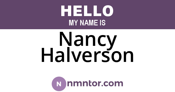 Nancy Halverson