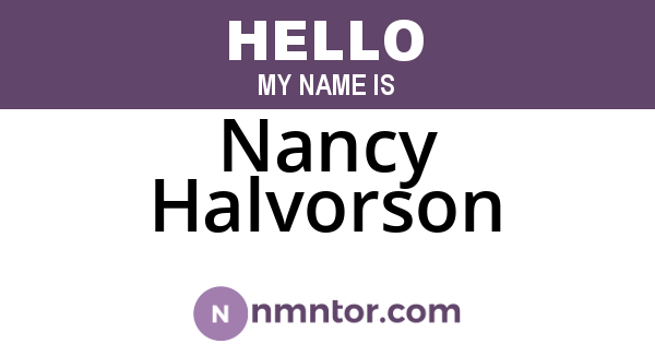 Nancy Halvorson