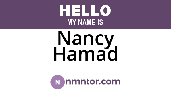 Nancy Hamad
