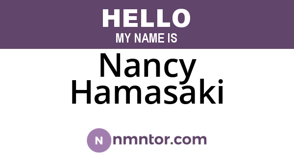 Nancy Hamasaki