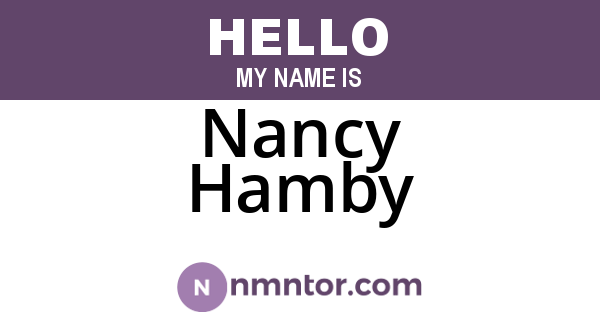 Nancy Hamby