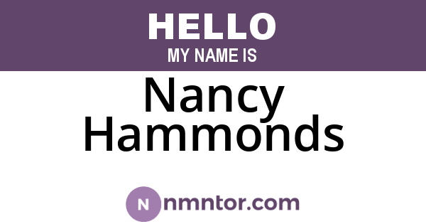 Nancy Hammonds