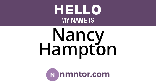 Nancy Hampton