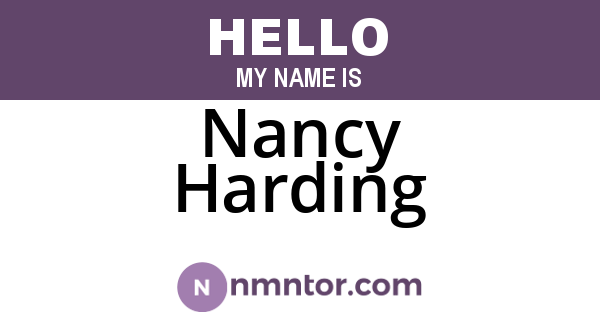 Nancy Harding