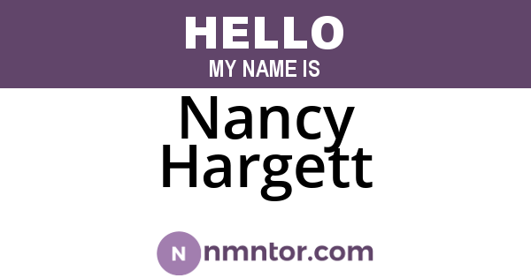 Nancy Hargett