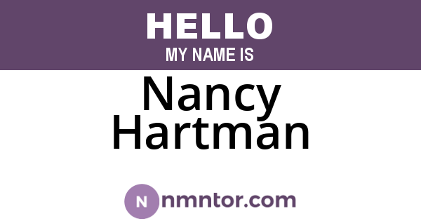 Nancy Hartman