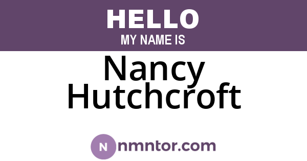 Nancy Hutchcroft