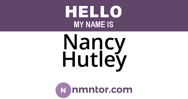 Nancy Hutley