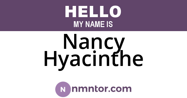 Nancy Hyacinthe