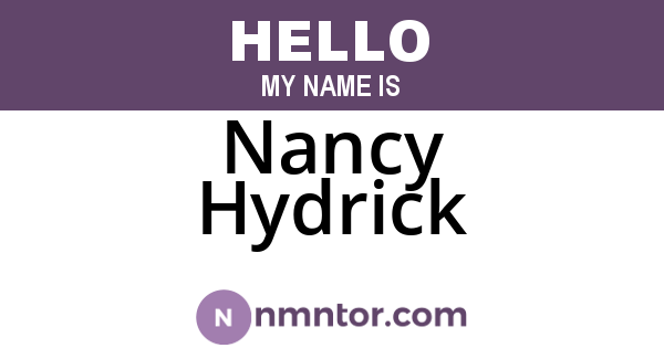 Nancy Hydrick