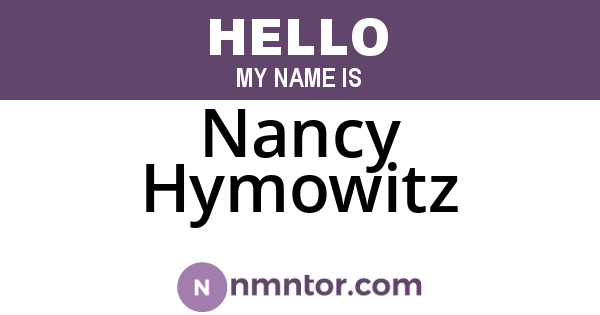 Nancy Hymowitz