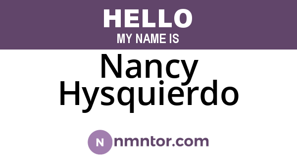 Nancy Hysquierdo