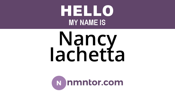 Nancy Iachetta