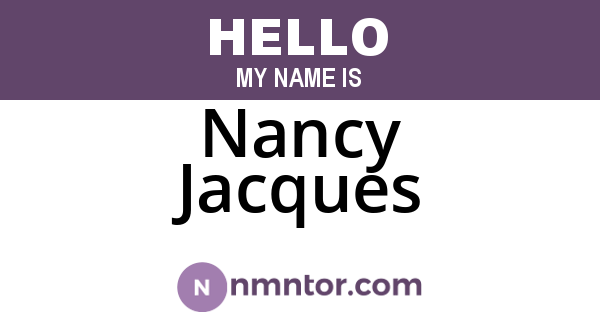 Nancy Jacques