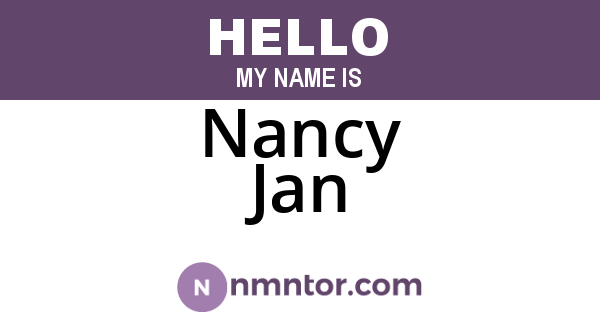 Nancy Jan