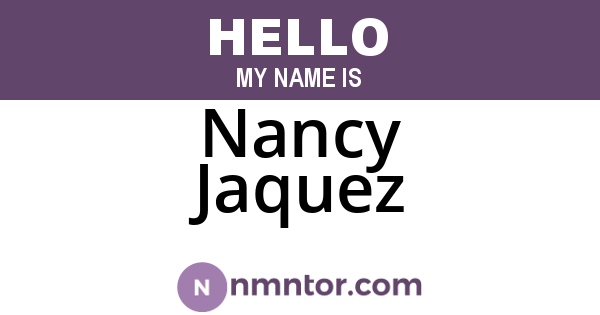 Nancy Jaquez