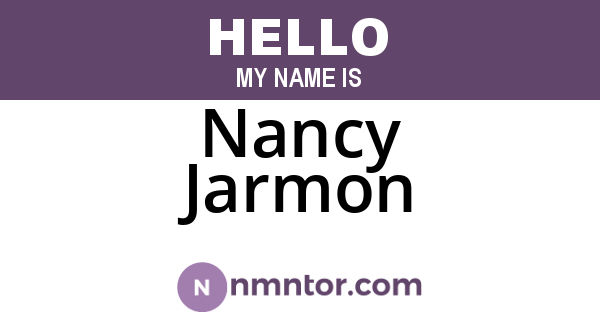 Nancy Jarmon