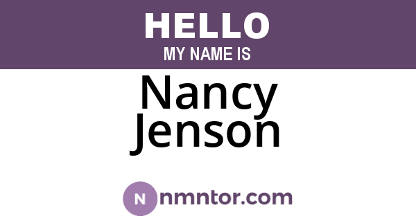 Nancy Jenson