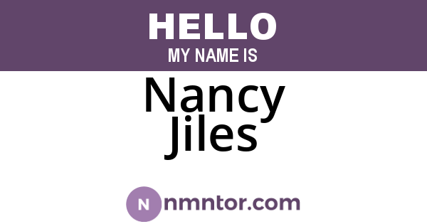 Nancy Jiles