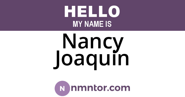 Nancy Joaquin