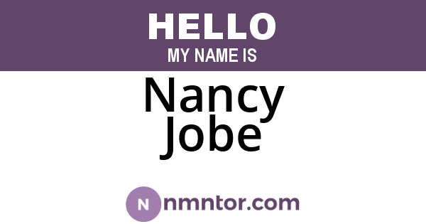 Nancy Jobe