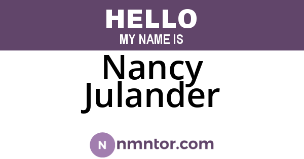 Nancy Julander