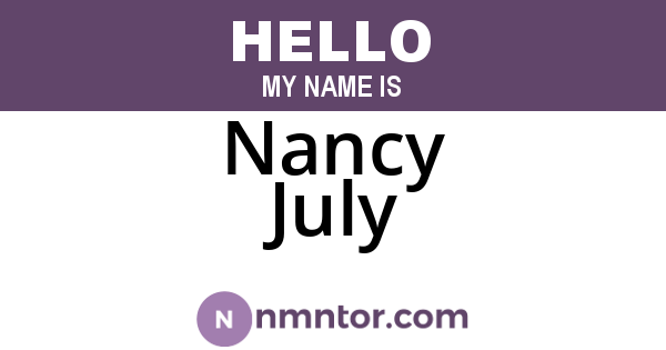 Nancy July