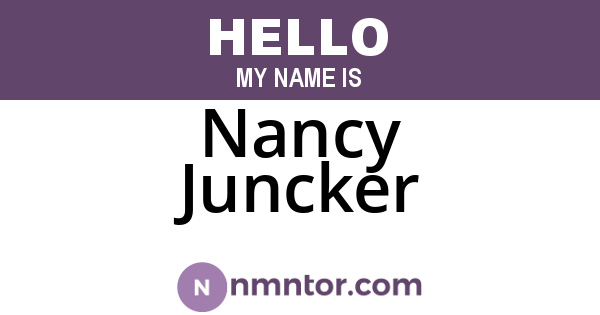 Nancy Juncker