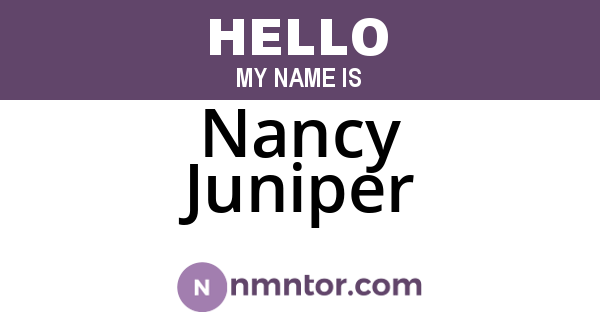 Nancy Juniper