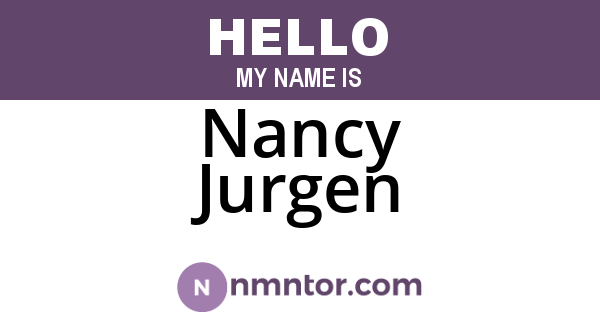 Nancy Jurgen
