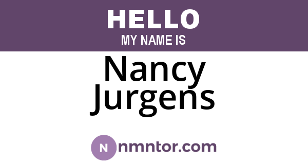Nancy Jurgens