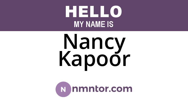 Nancy Kapoor