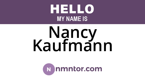 Nancy Kaufmann