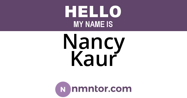 Nancy Kaur