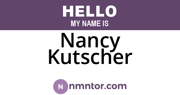 Nancy Kutscher