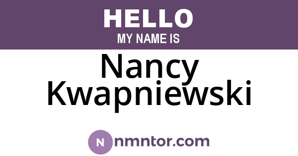 Nancy Kwapniewski