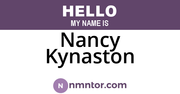 Nancy Kynaston