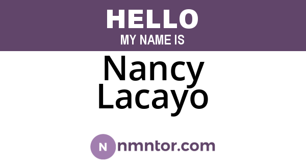 Nancy Lacayo