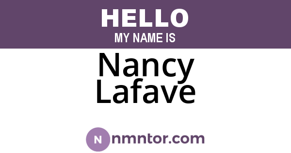 Nancy Lafave