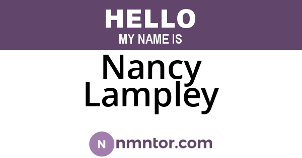 Nancy Lampley