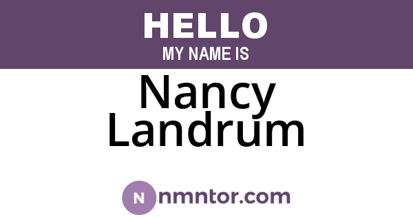 Nancy Landrum