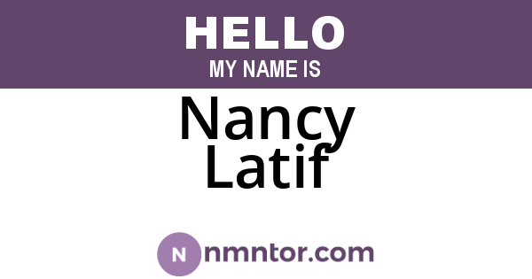 Nancy Latif